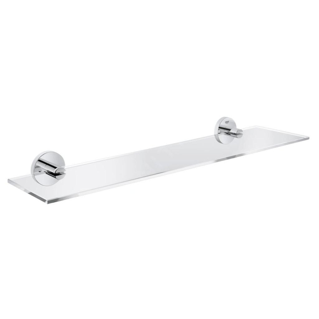GROHE Essentials 40799001 – skleněná polička 530 mm, chrom