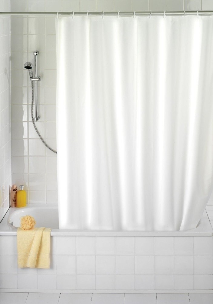 WENKO textilní sprchový závěs 180 × 200 cm s úpravou proti plísním, bílý